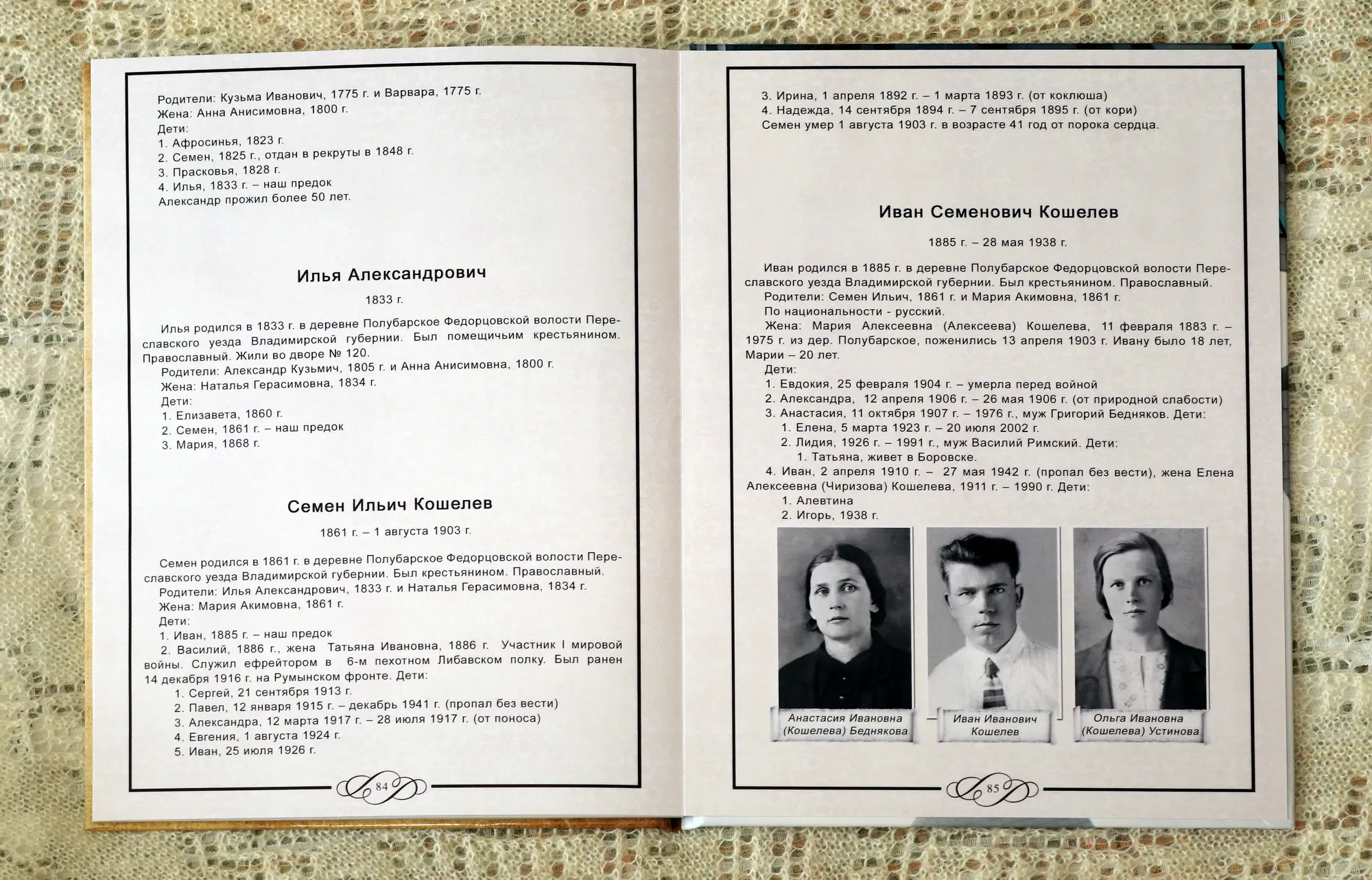 Родословная фотокнига, пример 5